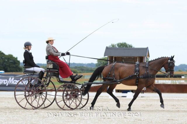 Zawodniczka Martyna Bebłot i luzaczka Julia Szewczyk. Koń Jasza. Autor: Bine Sierla