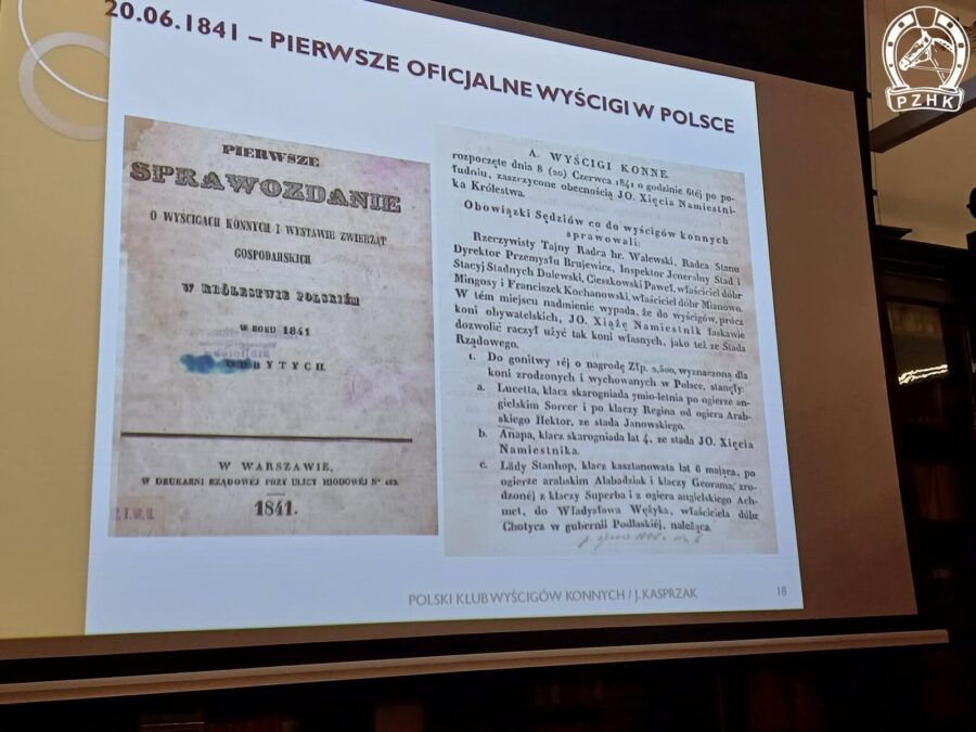 1841 pierwsze wyścigi w Królestwie Polskim