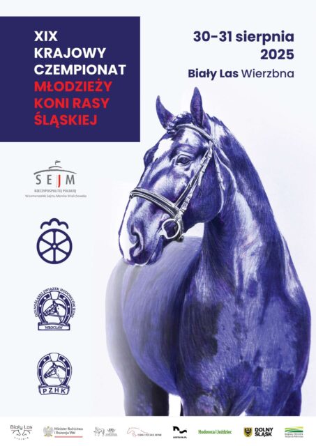 Plakat Krajowego Czempionatu Młodzieży Koni Rasy Śląskiej 2025