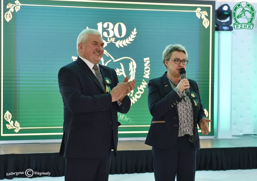 Sławomir Piotrowski - Prezes PZHK wraz z posłanką Agnieszką Kłopotek