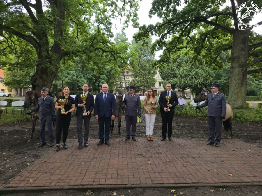 Dekoracja ogierków rocznych: od lewej WARMIN SO, HUNO D i NIESTEK D