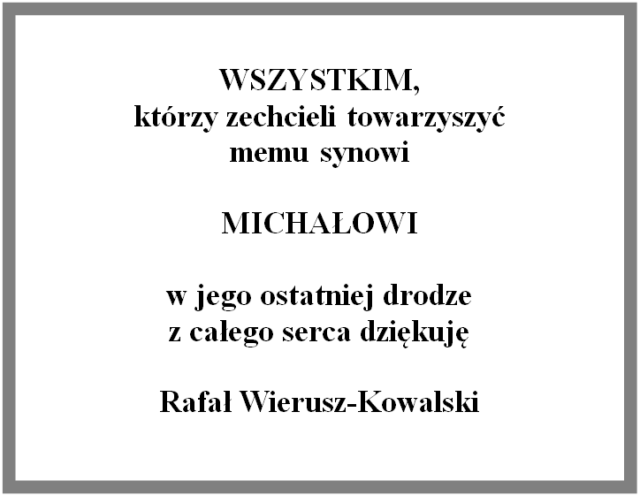 Podziekowanie